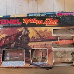 Lionel Rail Blazer, Rock Island Locomotive Caboose 6257 Flat Car Gondola 3. Fixed Price $70.00.