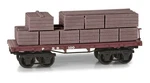 Pennsy Rr 26' Flatcar W/load Link/pin Coupler Civil War Era Scale Micro-trains. Fixed Price $30.74.