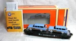2000 Lionel Train O-scale Flat Car W/two Touring Coupes Rte 66 6-17548. Fixed Price $74.99.