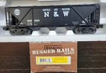 Mth, Rugged Rails, Norfolk Western 3-BAY Covered Hopper Car R#n&w 71900 (F37). Fixed Price $23.95.