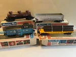 American Flyer Gauge -boston & Maine Hopper + Tank Caboose Log Carrier. Fixed Price $99.95.