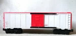 K-line 50' Slide Doors Boxcar White & Red Repainted Rd# 649107 Iob 27. Fixed Price $19.06.