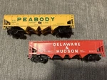 2 Athearn Peabody #6671 4 Bay Hoppers W/knuckle Coupler AFTB15 Cons A6671. Fixed Price $10.75.