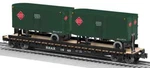 Lionel 2426730 Railway Express Agency 50' Tofc Flatcar W/ 20' Trailers. Fixed Price $139.99.