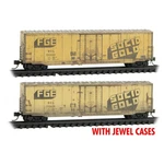 Scl Fruit Growers 50' Standard Boxcar 2-CAR Set Weathered MTL#983 05 026 Scale. Fixed Price $64.29.