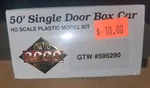 Proto 2000 Ho-scale Gtw 595290 50' Single Door Boxcar Unassembled Kit Nib. Fixed Price $10.00.