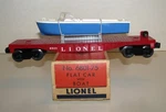 Lionel Postwar 6801-75 Flat Car W/ Blue Boat In Ob. Fixed Price $59.00.