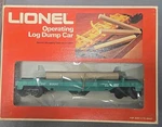 Lionel Gauge Penn Central 6-9300 Operating Log Dump Car Original Box Vtg. Fixed Price $20.00.