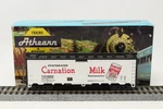 Athearn 1602 Ho 40' Steel Reefer Boxcar Carnation Milk Cm 25003 White Built. Fixed Price $10.89.