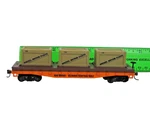Ho Mantua Illinoise Central Gulf 40' Flat Car With Crates Icg #727003. Fixed Price $12.99.