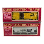 K-line Pc Hopper & Bn Reefer 1:48 Scale O/O27 Model Train Freight Cars 2P Lot. Fixed Price $50.01.