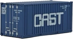 Walthers Scenemaster Ho Scale Model Of Cast (blue, White) 20' Corrugated Contain. Fixed Price $21.89.