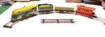Vtg 1950 Hafner Train Tin Wind-up W/ Engine & 3 Cars With Track, Made Usa. Fixed Price $91.95.