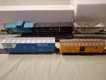 Set Of Four Ho Scale Rolling Stock Cars With Great Norther Caboose. Fixed Price $16.00.