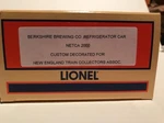 Lionel Berkshire Brewing Co Refrigerator Car Netca 2000 52212 Custom Special. Fixed Price $110.00.