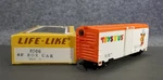 Life-like Ho Toys Us 40' Box Car Iob Yellow 8506 W/sliding Dr.. Fixed Price $24.95.