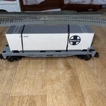 Mth 30-7647 O Gauge Flatcar 1950 With Santa Fe 2830047 Trailer. Fixed Price $36.00.