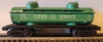 Lionel 6465-110 Cities Service 2-DOME Tank Car Postwar Gauge. Fixed Price $70.00.