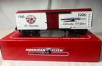 Scale American Flyer 6-48324 50TH Anniversary Commemorative Box Car #1946-1996. Fixed Price $25.00.