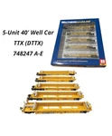 Walthers Mainline 910-55673 Ho Scale Thrall 5-UNIT 40' Well Car Dttx #748247. Fixed Price $119.99.