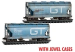 Micro Trains Scale Grand Trunk Gt 2-BAY Covered Hopper Weathered 2-PACK. Fixed Price $57.17.