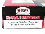 Shell Acf 33,000 Gal. Tank Car #3011----HO Scale(atlas)model. Fixed Price $17.77.
