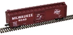 Atlas 50006917 Milwaukee Road Trainman 50' Single Door Box Car #51588. Fixed Price $25.57.