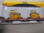 Athearn Trailer Train 60' Flat Car # 90184-JOHN Deere 650H Dozers -rtr Ho Scale. Fixed Price $75.00.