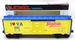 Lionel # 6-19901 "i Love Virginia" Boxcar LN/C8. Fixed Price $15.88.