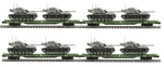 Mth 20-92281 U.s. Army 60' Flatcar M60 Tanks 4-CAR Set Train Military Dodx New. Fixed Price $565.00.