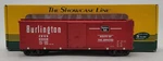 S-helper Service 01019 Scale Burlington Route 40' Steel Re-built Boxcar #63339. Fixed Price $24.49.