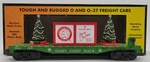Mth 30-76773 Christmas Green Flat Car With Lighted Trees Ln/box. Fixed Price $77.34.