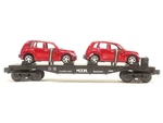 Mth 30-76039 Auto Transportation Flatcar W/2 Red Pt Cruisers Ln. Fixed Price $43.99.