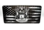 Michigan State Flag American Brushed Metal Car Novelty License Plate Tag. Fixed Price $15.93.
