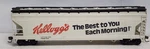 Kelloggs Railroad 4 Bay Covered Hopper Car Ahm Scale Rtr. Fixed Price $9.95.