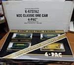 K-line K-6737A2 Kcc Ore Car 4 Pack W/loads Set New Box Qauge Lqqk. Fixed Price $90.00.