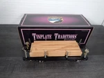 Mth Tinplate Traditions 211 Std Gauge Flat Lumber Car Black Brass Trim 10-1072. Fixed Price $128.97.