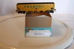 Scale Athearn, 4 Bay Hopper, Peabody, Yellow, #6671 Kd's. Fixed Price $24.00.