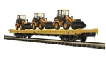 Mth 20-98649 Cat (#906208) 60' Flat Car W/(3) Compact Wheel Loaders New!!. Fixed Price $149.99.