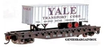 Scale 52.6' Atlantic Coast Line Flat Car W/35' Yale Piggyback Trailer 16755. Fixed Price $29.27.