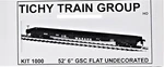 Ho Scale Tichy Train Group 1000 Undecorated 53' 6" Gsc Commonwealth Flatcar Kit. Fixed Price $10.20.