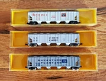 Scale Minitrains Ahm Hopper Cars Union Pacific Burlington 4446, 4446E 4446F. Fixed Price $34.99.