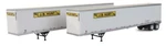 Walthers Ho Scale 53' Stoughton Trailer 2-PACK Assembled J.b. Hunt 949-2462. Fixed Price $35.18.