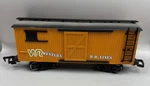 New Bright Train Freight Car Scale From The Denver Express Line 1998 Orange. Fixed Price $14.44.