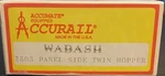 Scale Accurail 2803 Wabash Panel Side Twin Hopper Assembled W/ Box. Fixed Price $14.99.