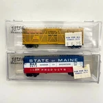 Atlas Scale State Of Maine & Union Pacific 40' Single Door Stock Car Set 2. Fixed Price $24.95.