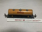 Vtg Lionel Lines Shell 1680 Orange Oil Tank Train Car. 7 1/2 Long. Fixed Price $28.95.