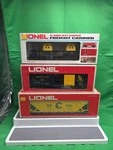 Lionel 9715 Box Car 9265 Hopper 6211 Gondola Set Chessie System. Fixed Price $79.00.