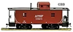 Ho 1:87 Scale Train At&sf 32' Wood Side Caboose Model Power New Box 99143. Fixed Price $21.94.