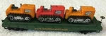 Two Vintage Tyco Ho Scale Skid Flats With Tractors #351-B And #351-A New. Fixed Price $20.00.